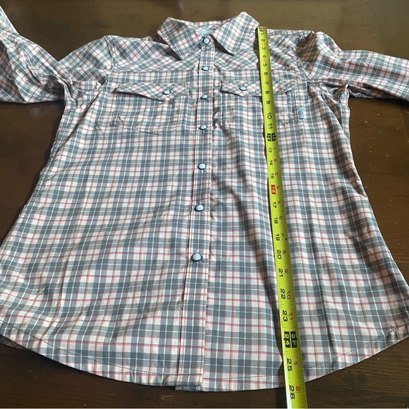 NWT Stio Women’s Eddy Shirt Western Plaid Long Sleeve Pearl Snap Size SMALL - Picture 12 of 13